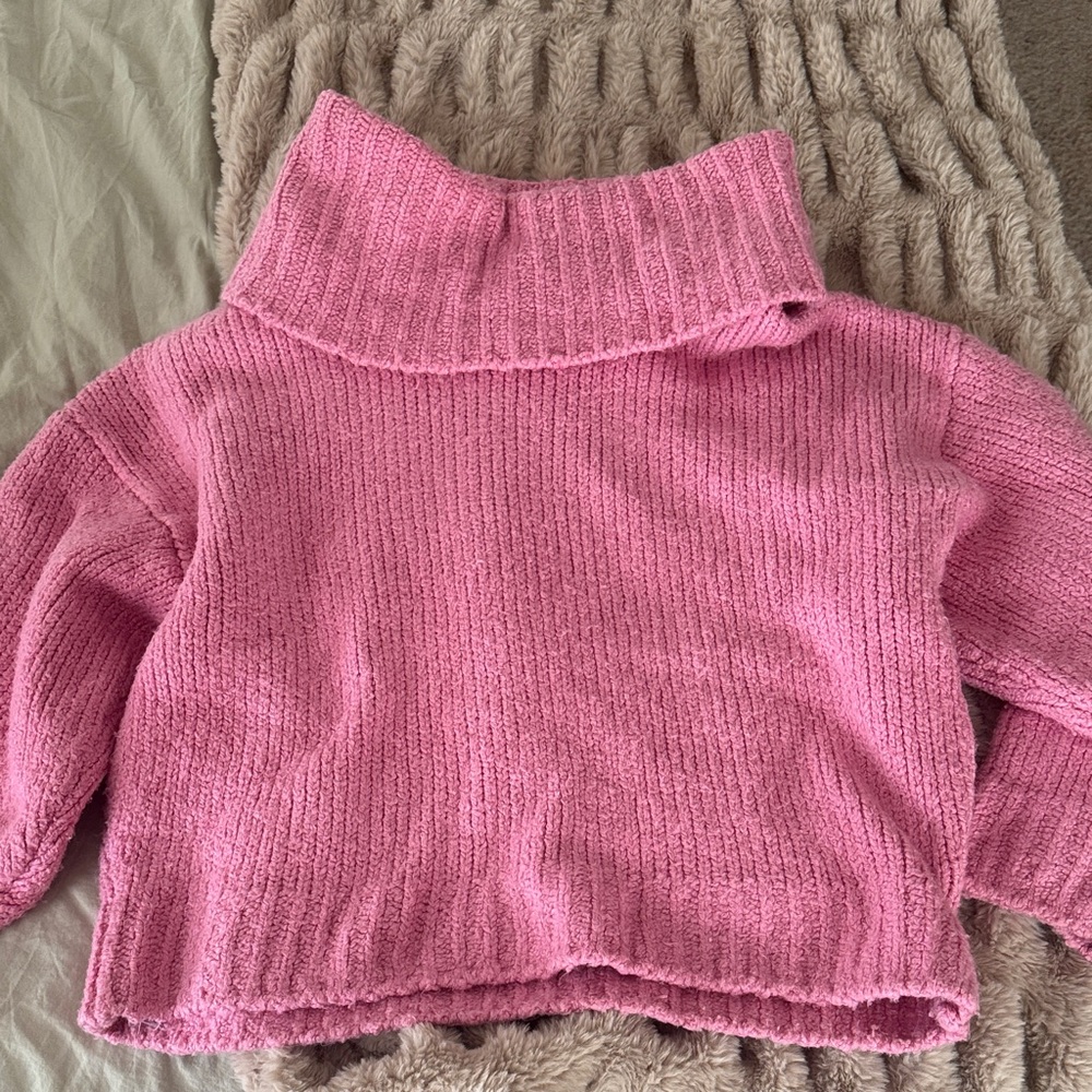 Anthropologie Pink Turtleneck Sweater